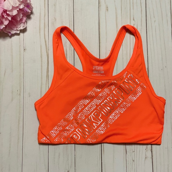 Victoria’s Secret Pink Sports Bra Neon Orange S - Picture 8 of 8